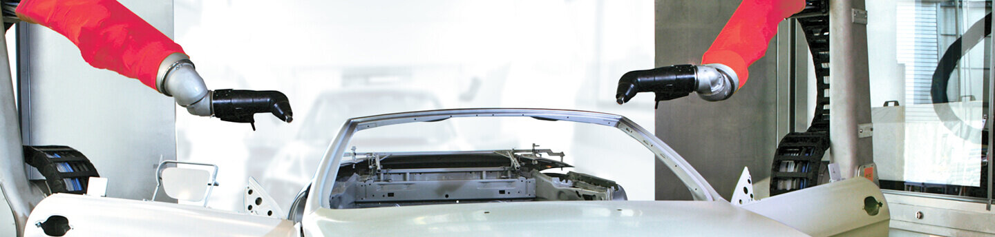 Robot-assisted automobile production.