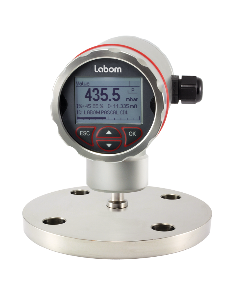 Pressure transmitter PASCAL Ci4 (Series CI4120) for diaphragm seal operation (robust) for relative and absolute pressure measurement.
