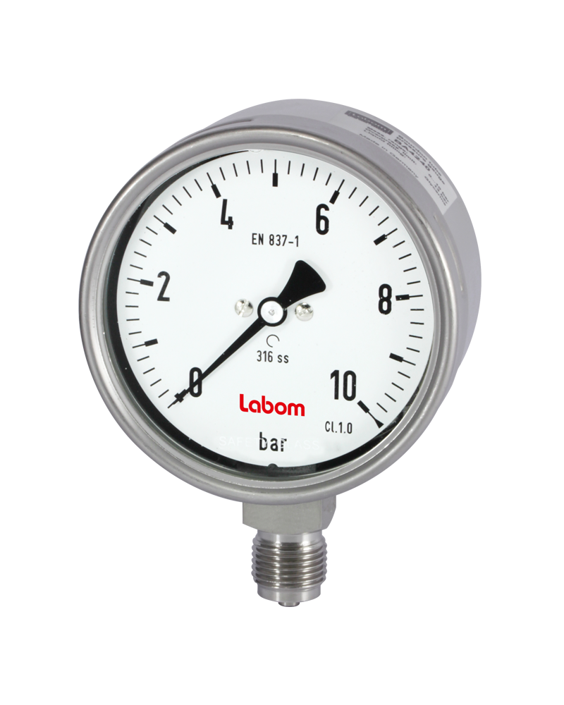 Pressure gauge with bourdon tube (Series BA4240/BA4340) for applications with high dynamic pressure pulsations or vibrations.
