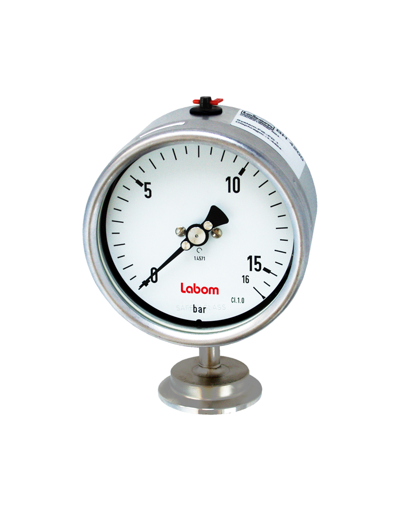 Pressure gauge with bourdon tube for diaphragm seal operation, NS 100 (Series BH42).