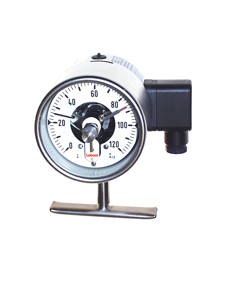 Gas expansion thermometers NS 100/160 with switch function and clip-on bulb (Series FU2460).